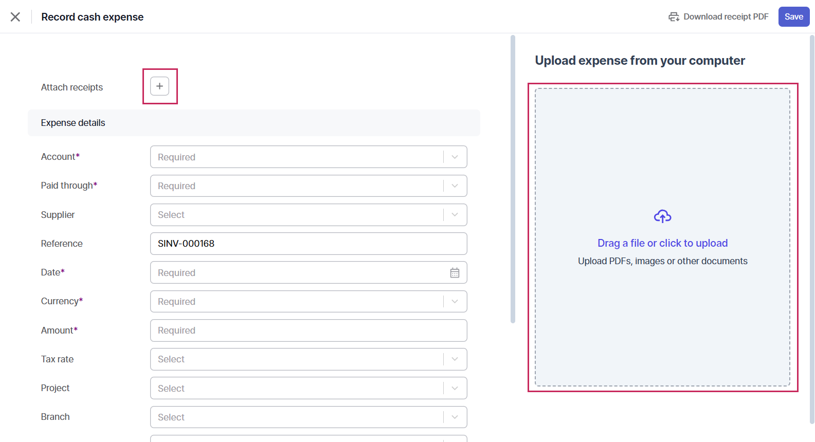 Auto-Fill Expense Details from a Receipt